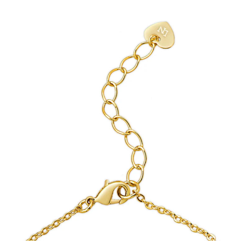 Gold Plated Flower CZ Pendant (White)