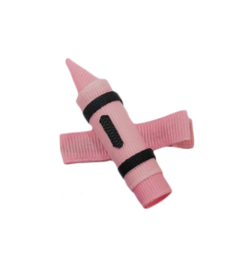 Single Crayon Hair Bow Sculpture