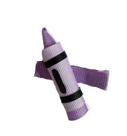 Single Crayon Hair Bow Sculpture