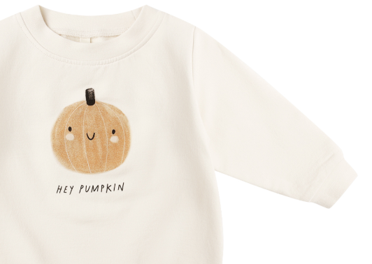 Crewneck Bubble Romper (Pumpkin) *FINAL SALE*