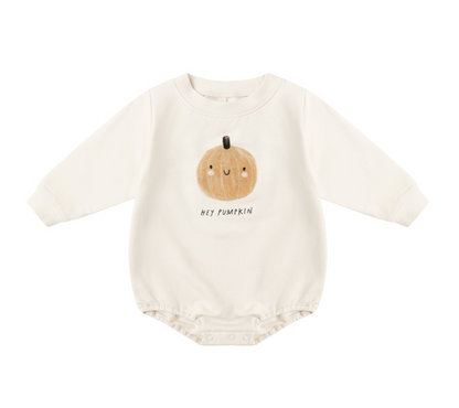 Crewneck Bubble Romper (Pumpkin) *FINAL SALE*