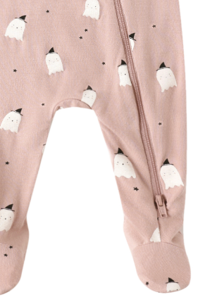 Bamboo Footie (Pink Ghosts) *FINAL SALE*