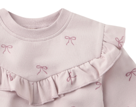 Ruffle Fleece Sweatshirt