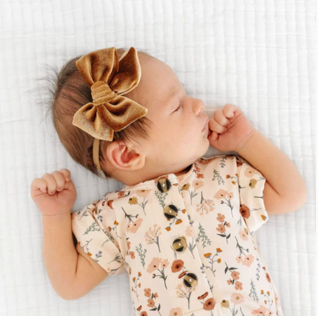 Velvet Bow Headband (Cinnamon)