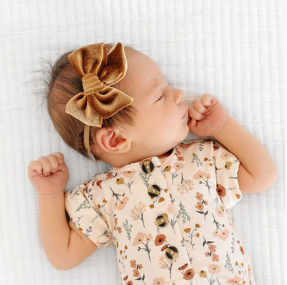 Velvet Bow Headband (Cinnamon)
