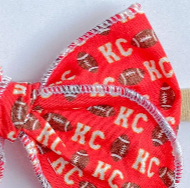 Red KC Football Alligator Clip