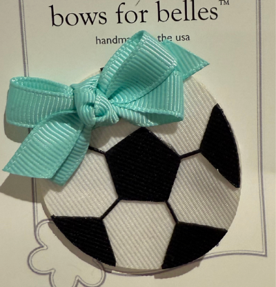 Soccer Ball Hair Bow Sculpture