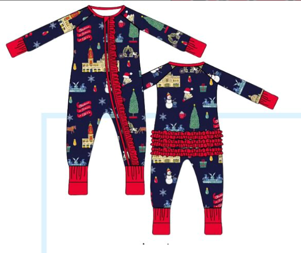 Christmas in KC Ruffle Zip