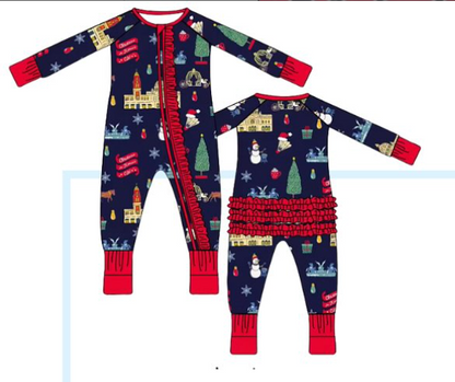 Christmas in KC Ruffle Zip