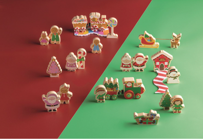 Christmas North Pole Wood Toy Set