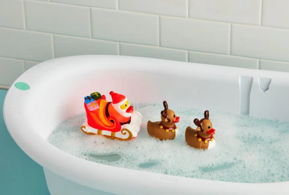 Santa & His Reinducks Light Up Bath Toys