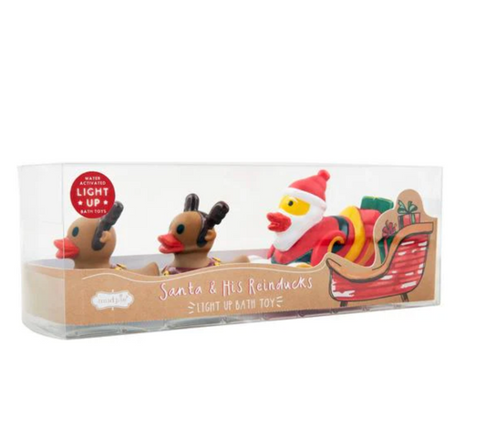 Santa & His Reinducks Light Up Bath Toys
