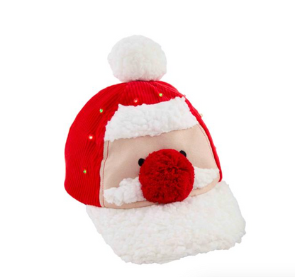 Santa Light Up Baseball Hat