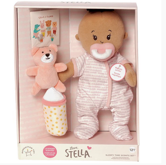 Love, Stella Sleepy Time Set Beige Doll with Brown Tuft
