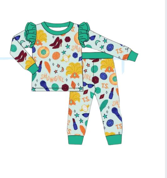Life of A Showgirl Inspired Ruffle Pajama Set