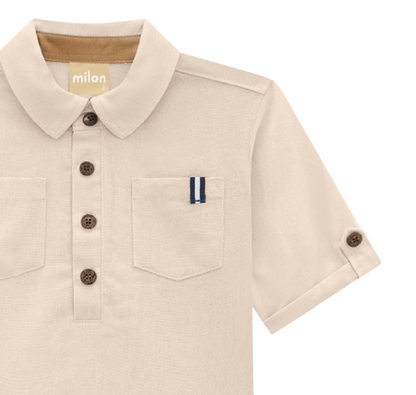 Sandstone Polo & Knit Short Set