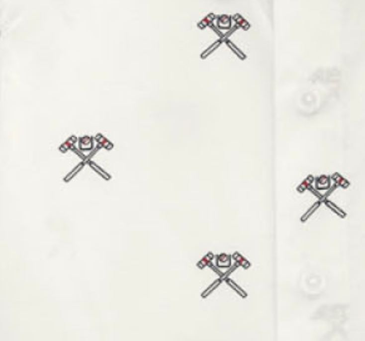 Croquet Club Button-Up & Navy Short Set