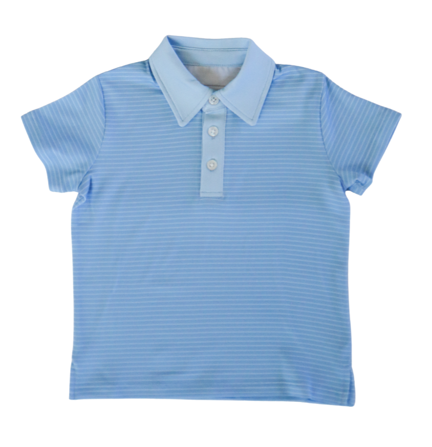 Trey Polo (Blue Stripe)