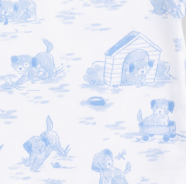 Blue Puppy Toile Take Home Set
