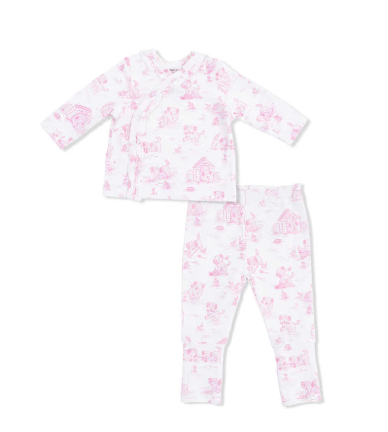 Pink Puppy Toile Take Home Set