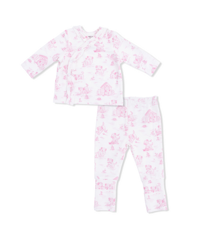 Pink Puppy Toile Take Home Set