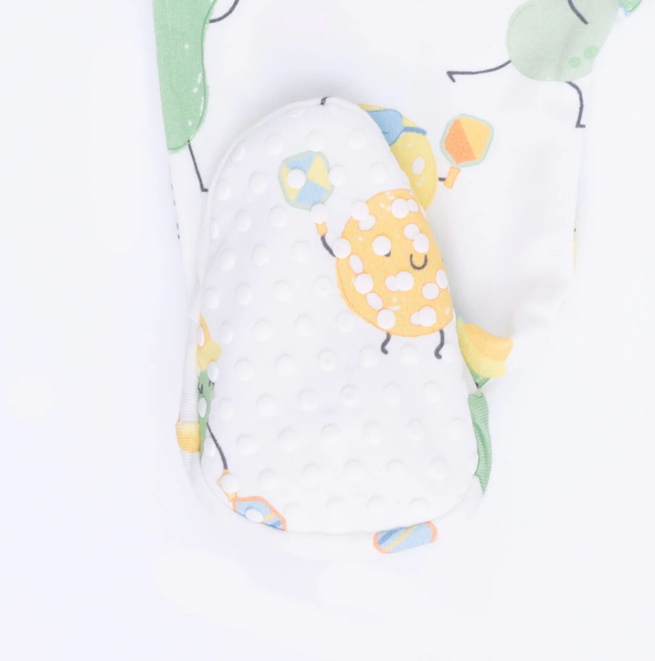 Pickles Playing Pickleball - 2 Way Zipper Footie