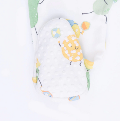 Pickles Playing Pickleball - 2 Way Zipper Footie