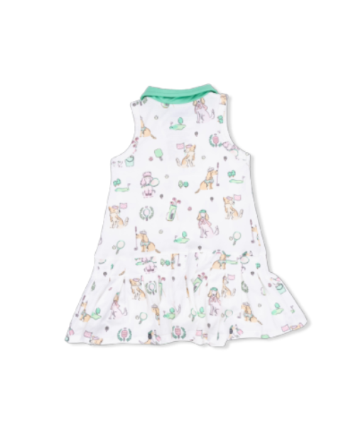 Country Club Dogs Pink - Polo Tennis Dress with Cartwheel Short