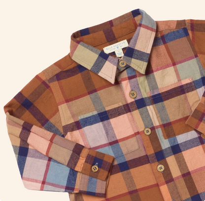 BOYS LONG SLEEVE JACK SHIRT (HAYRIDE PLAID)