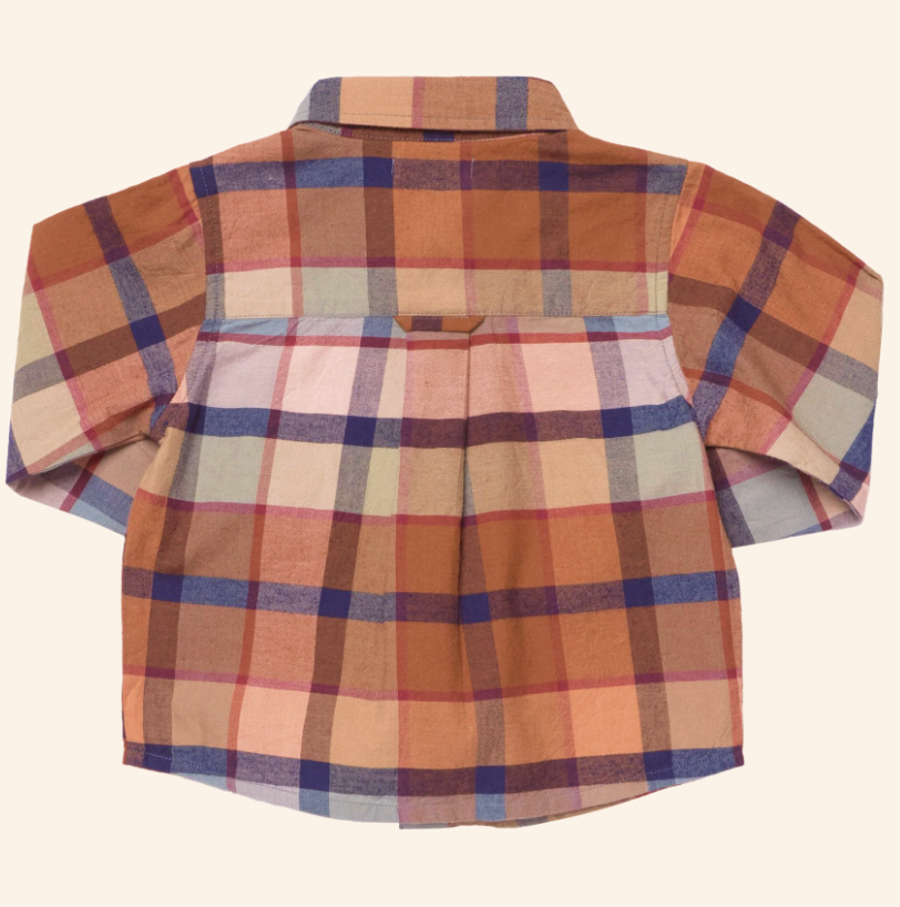 BOYS LONG SLEEVE JACK SHIRT (HAYRIDE PLAID)