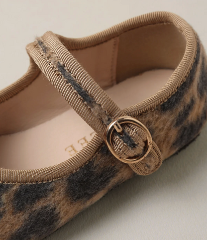 STRAP BALLET FLATS (LEOPARD)