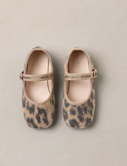 STRAP BALLET FLATS (LEOPARD)