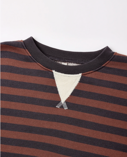 OVERSIZED CREW (MULBERRY STRIPE)