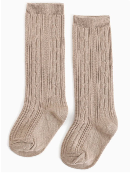 Cable Knit Knee High Socks