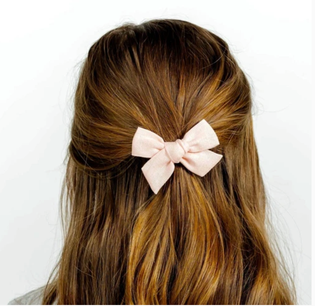 Linen Bow Alligator Clip