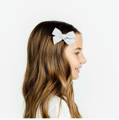 Linen Bow Alligator Clip
