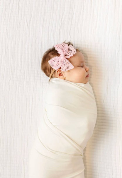 Lace Crochet Bow Nylon Headband