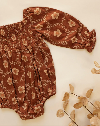 ADELAIDE ROMPER (BRICK DAISIES)
