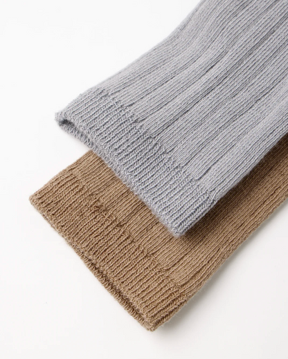 RIBBED SOCKS, 2-PACK (CLAY, DUSTY BLUE)