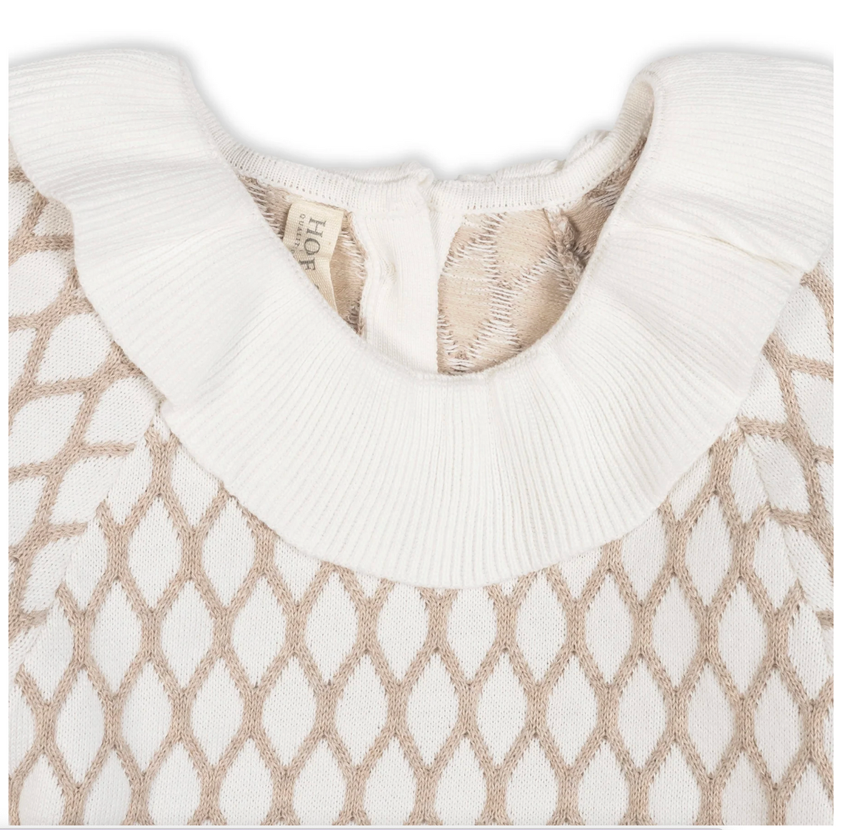 ORGANIC RUFFLE COLLAR SWEATER DRESS