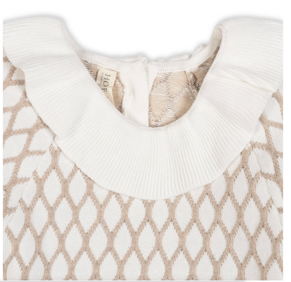 ORGANIC RUFFLE COLLAR SWEATER DRESS