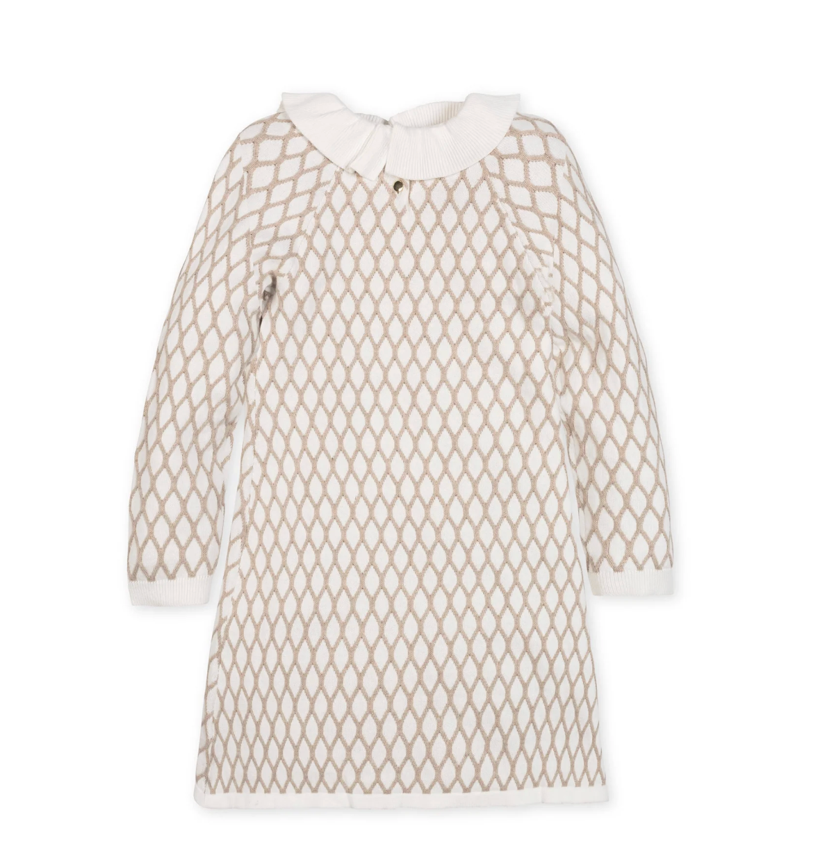 ORGANIC RUFFLE COLLAR SWEATER DRESS