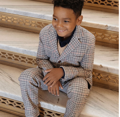 ORGANIC BRUSHED COTTON SUIT JACKET