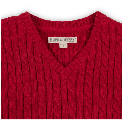 ORGANIC CABLE SWEATER VEST