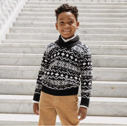 ORGANIC SHAWL COLLAR SWEATER