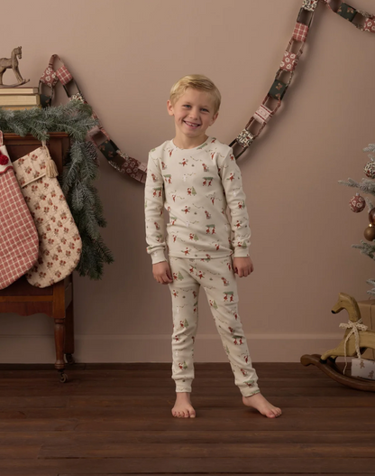 ORGANIC LONG SLEEVE PJ SET (GNOME VILLAGE)