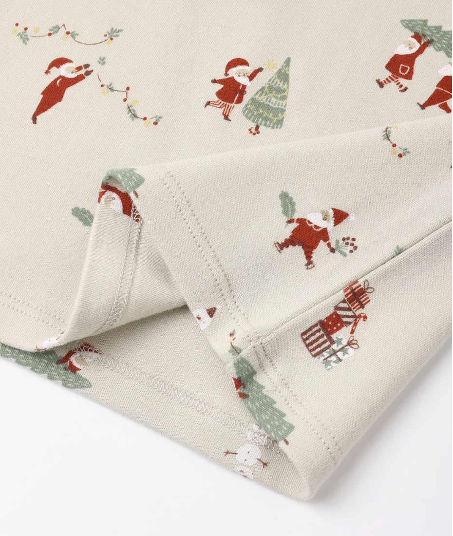 ORGANIC LONG SLEEVE PJ SET (GNOME VILLAGE)