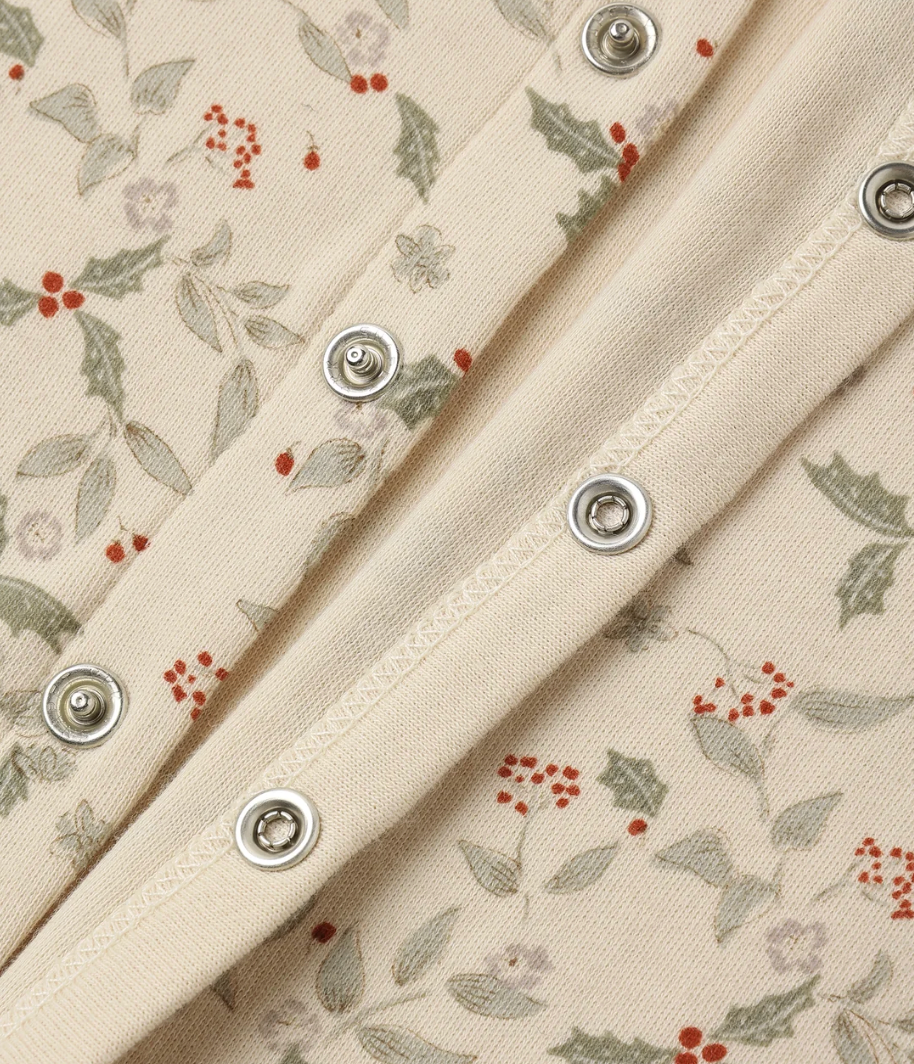 ORGANIC LONG JOHN PAJAMAS (HOLLY FLEUR)