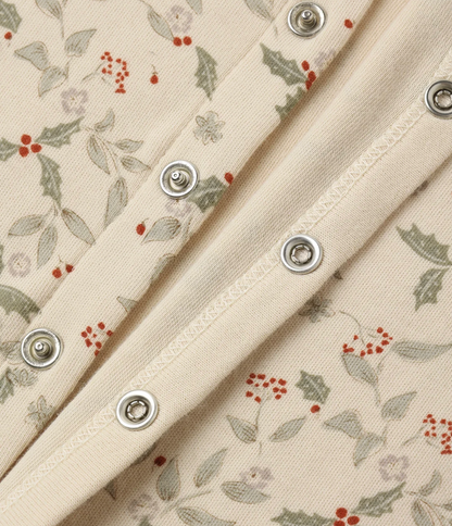 ORGANIC LONG JOHN PAJAMAS (HOLLY FLEUR)