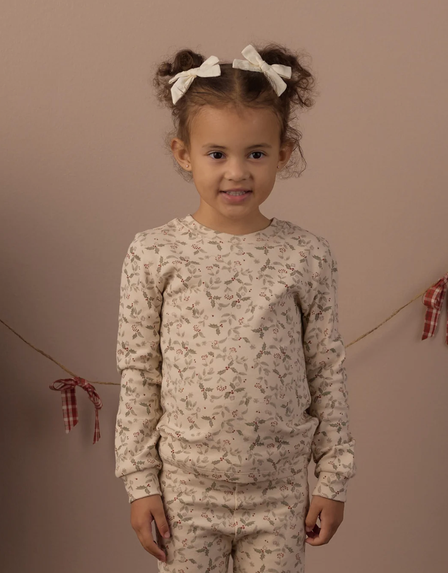 ORGANIC LONG SLEEVE PJ SET (HOLLY FLEUR)